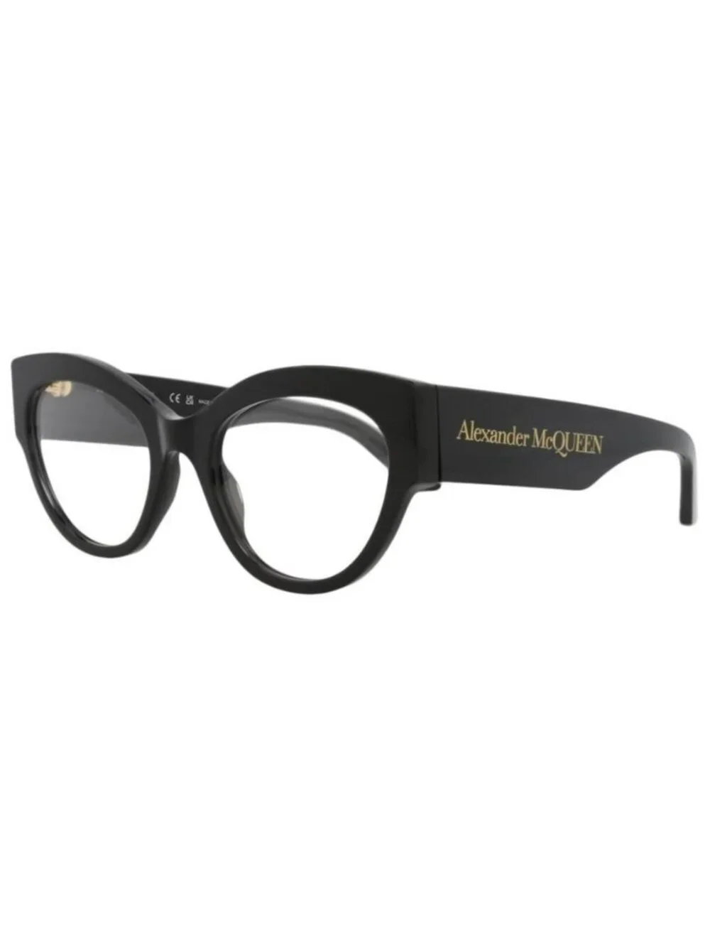 New Alexander McQueen Womens Cat Eye Black Black Transparent Fashion Designer Ey